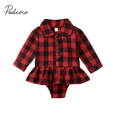 Новинка года, брендовый хлопковый комбинезон в клетку для новорожденных и маленьких девочек, платье в клетку верхняя одежда повседневное мини-платье в клетку