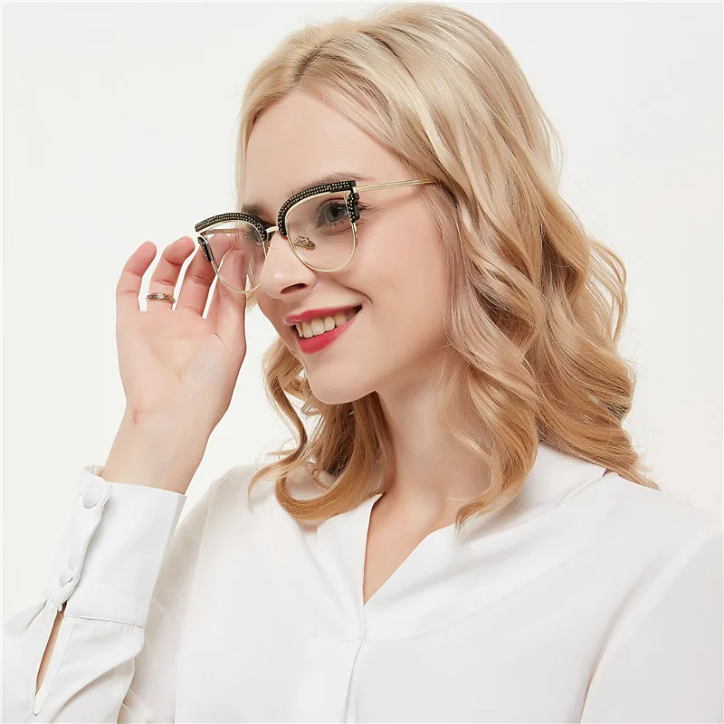 Новинка, алмазные очки для чтения, женские фотохромные очки для дальнозорких глаз, кошачья оправа, очки для чтения, UV400 FML