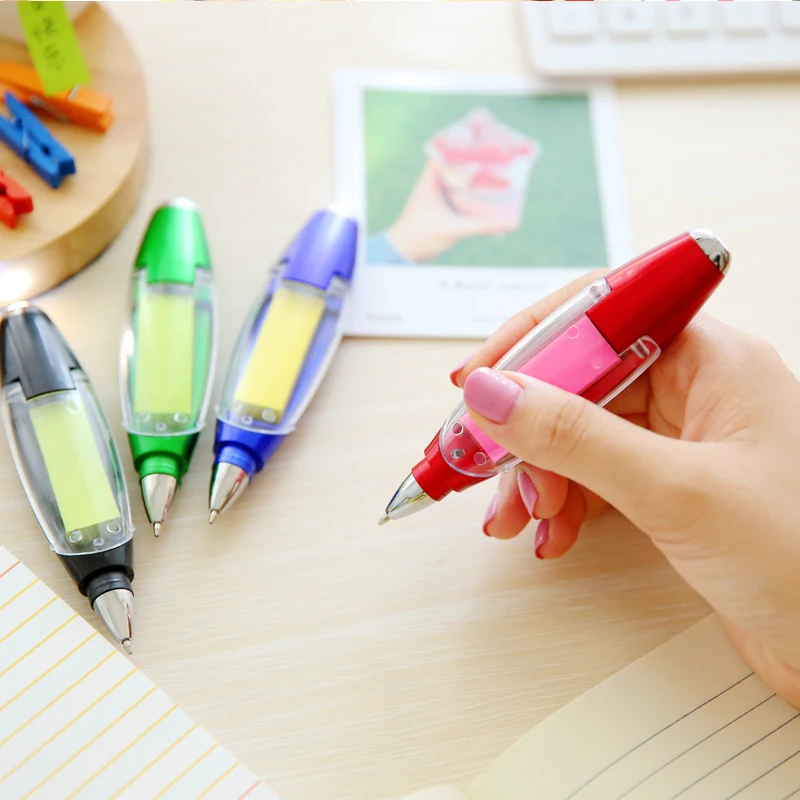 

Creative Multifunction Ballpoint Pens Inside Memo Pad Note Paper Led Light Stationery Gif For Kids Student Gift School Supplies