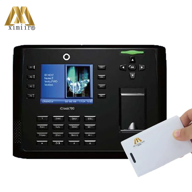 

With 13.65Mhz TCP/IP communication access control biometric iclock700 MF card fingerprint time attendance and access control