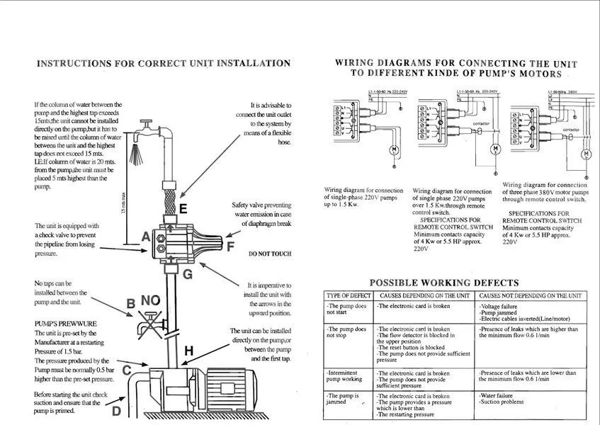 Автоматический водный насос регулятор давления переключатель давления контроль давления Водяной насос контроль давления высокое качество