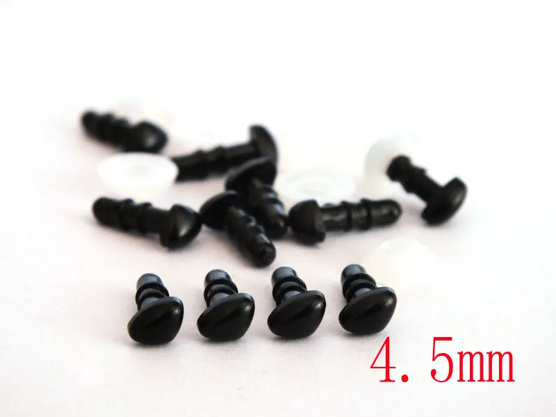 

60pcs 4.5mm black Triangle Safety nose Toy nose Doll Parts Animal nose Plush nose Teddy Bears nose Plastic nos