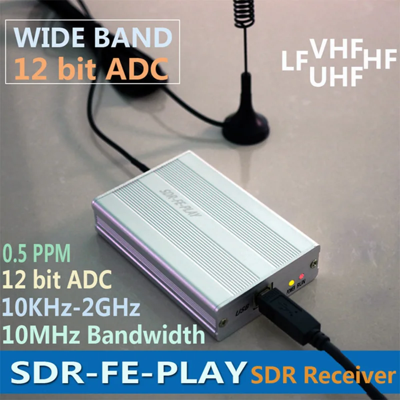 

12Bit SDR Receiver SDRPLAY RSP1 RSP2 RTL-SDR HackRF Upgrade AM FM HF SSB CW receiver Full band HAM Radio 10KHz-2GHz