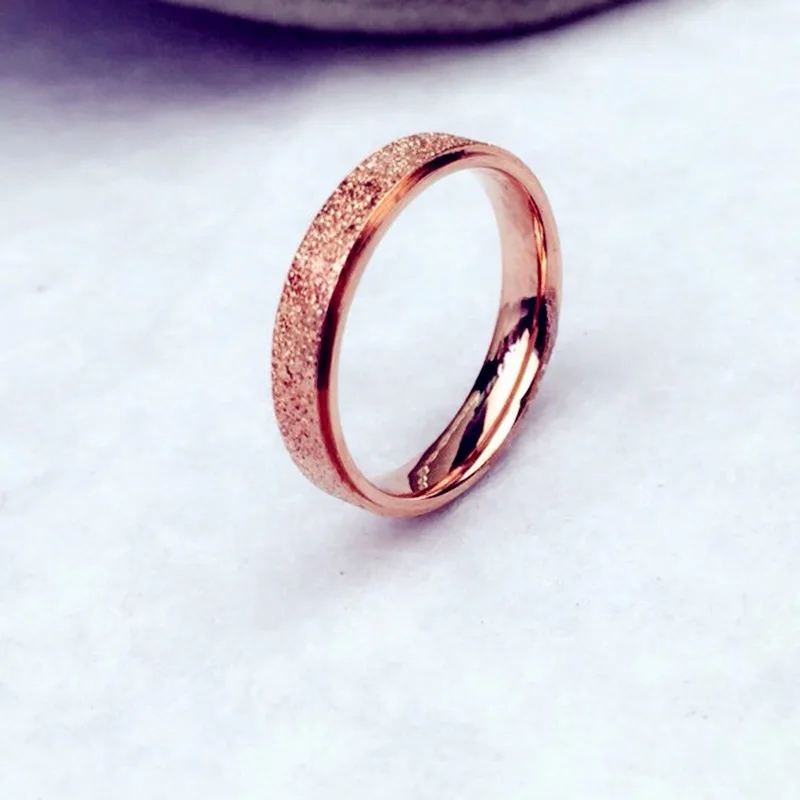 2-6 мм кольцо из нержавеющей стали с отделкой из розового золота и титана, обручальное кольцо для мужчин и женщин