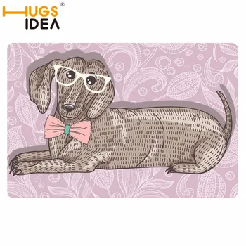 

HUGSIDEA Funny Pug Dog Home Floor Carpet Creative 3D Printing Welcome Area Rugs Tapis for Living Room Bedroom Kitchen Mats