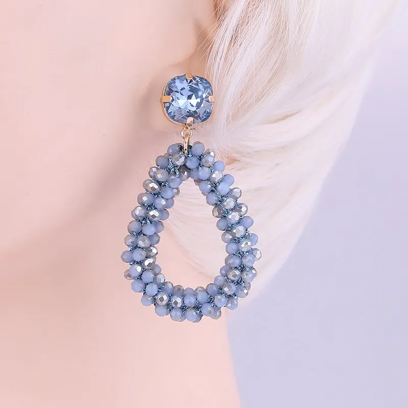 Earrings Half Blue