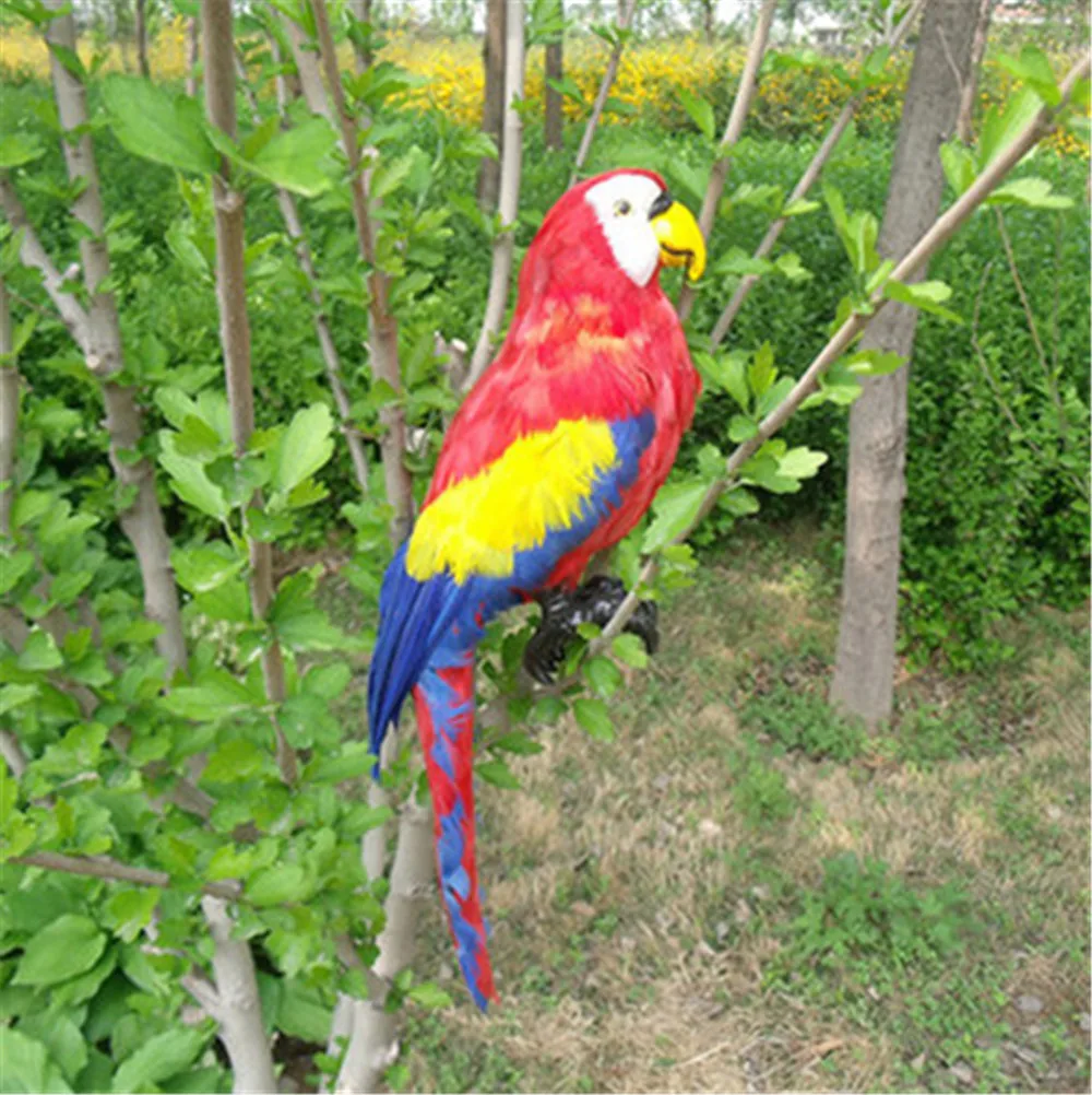 Fancytrader Simulation Macaw Parrot Model Toy   Colorful Bird Doll Made of Plastic Foam & Feathers Parrot Xmas gift6