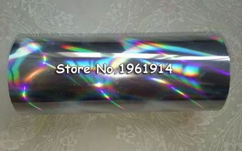 

Holographic foil silver color B17 seamless hot stamping on paper or plastic 16cm x 120m silver streamer