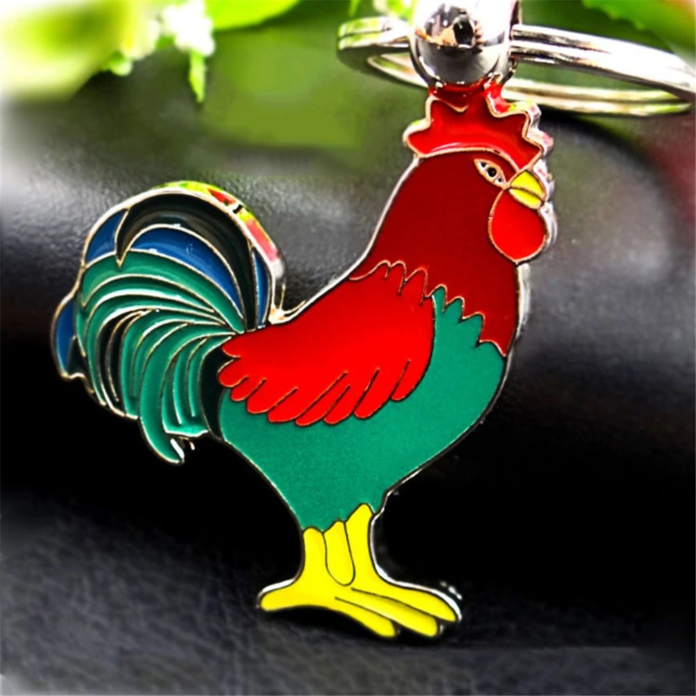 

Metal Lucky Chicken Keychain Keyrings Car Key Chain Rings For Subaru Forester Nissan Juke Skoda Octavia A7 Bmw M Audi A6 Abarth