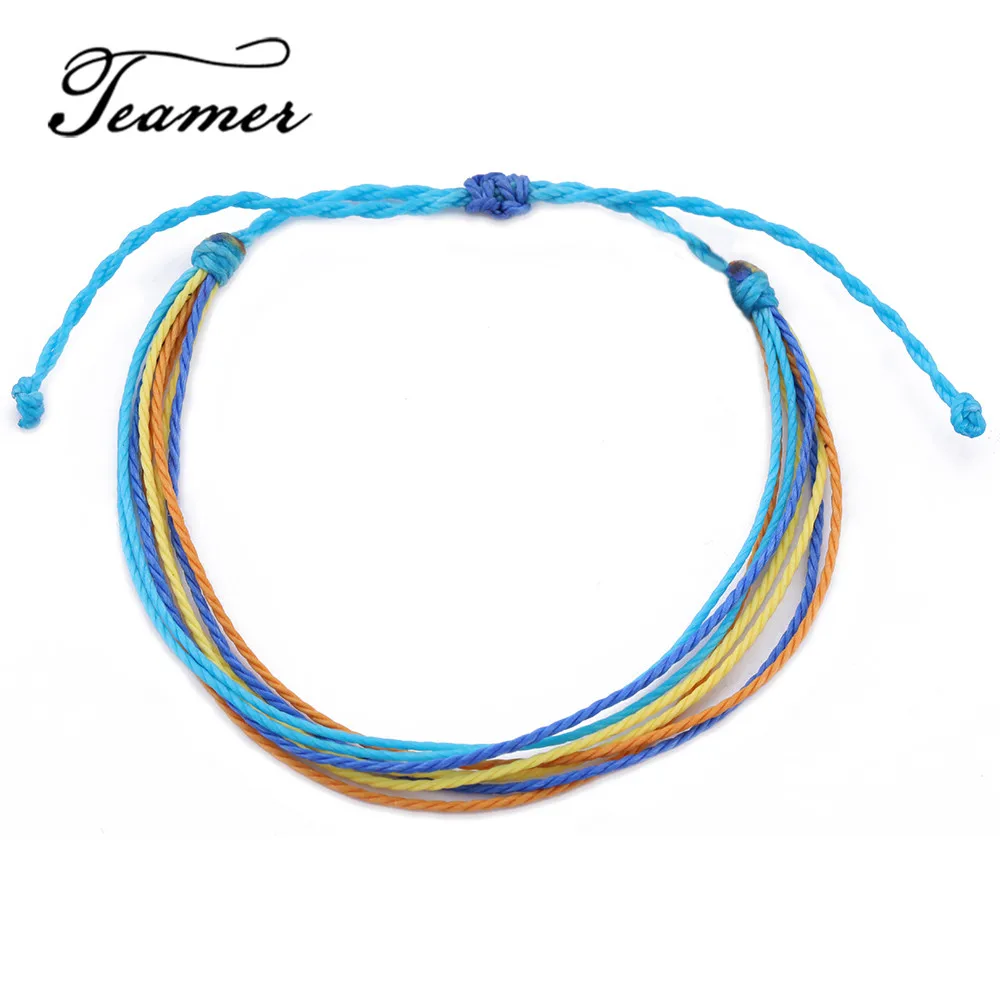 Teamer Simple Bracelet Rope String Adjustable Bracelets for Women Men