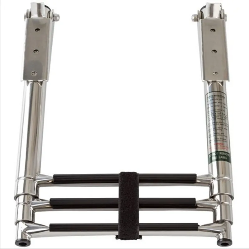 

3 Step Telescoping Folding Ladder Platform Boarding Swim For Boat Marine