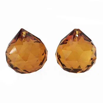 

Free Shipping 102pcs/Lot , 30mm Crystal Chandler Ball , Amber Color Crystal Curtain Pendant Of Crystal Chandelier Ball