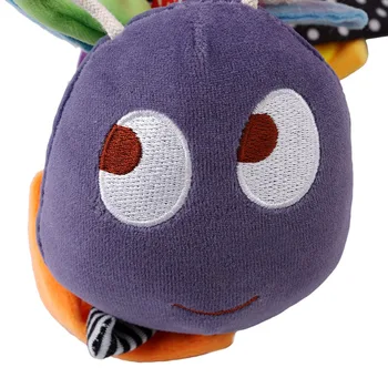 

Infant Newborn Soft Bee Plush Toy Baby Bed Bell Soft Hanging Toys Animal Handbells Rattles Education Doll For Stroller