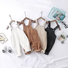 Рост 80-100 см, новинка года, весенний вельветовый комбинезон для мальчиков и девочек, штаны для маленьких мальчиков, детские комбинезоны, комбинезон для маленьких девочек