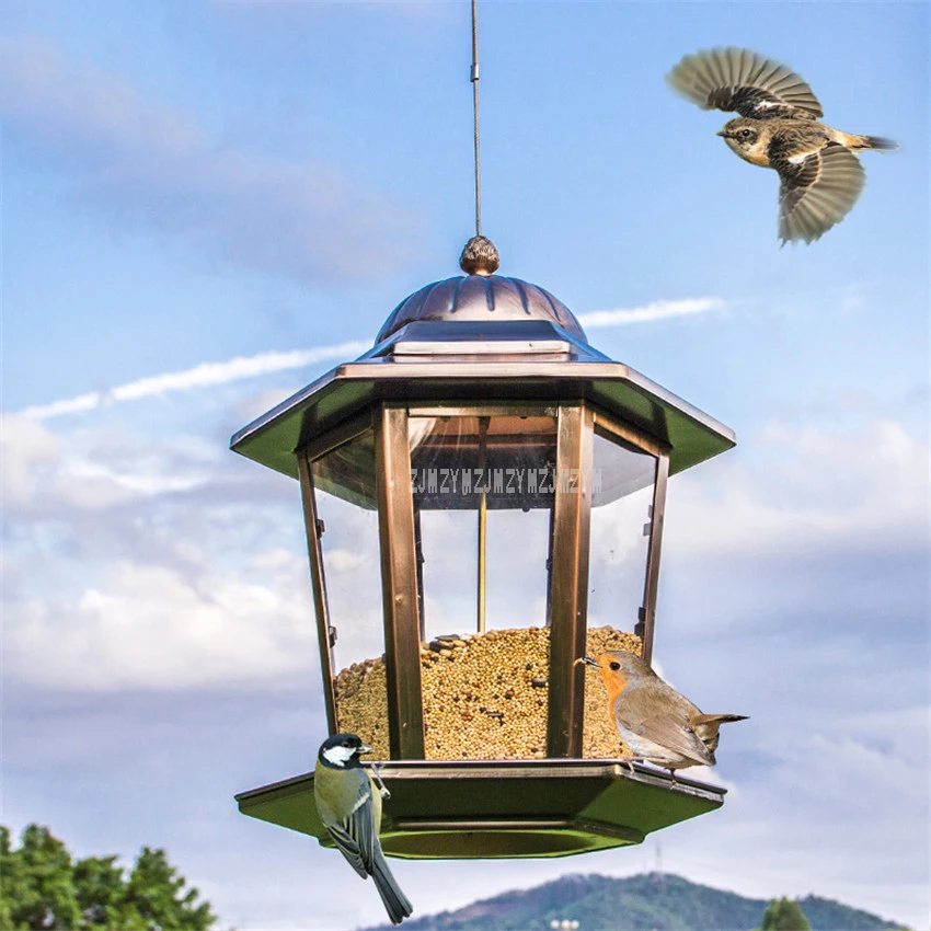 

European style Luxury Decorative Wild Bird Feeder Outdoor Bird Feeders Food Container Perfect for Garden Decoration Home Balcony