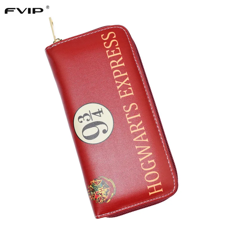 

FVIP High Quality Harry Potter Long Wallet Hogwarts Express 9 3/4 Marauder's Map Gryffindor Wallet Men Women Purse