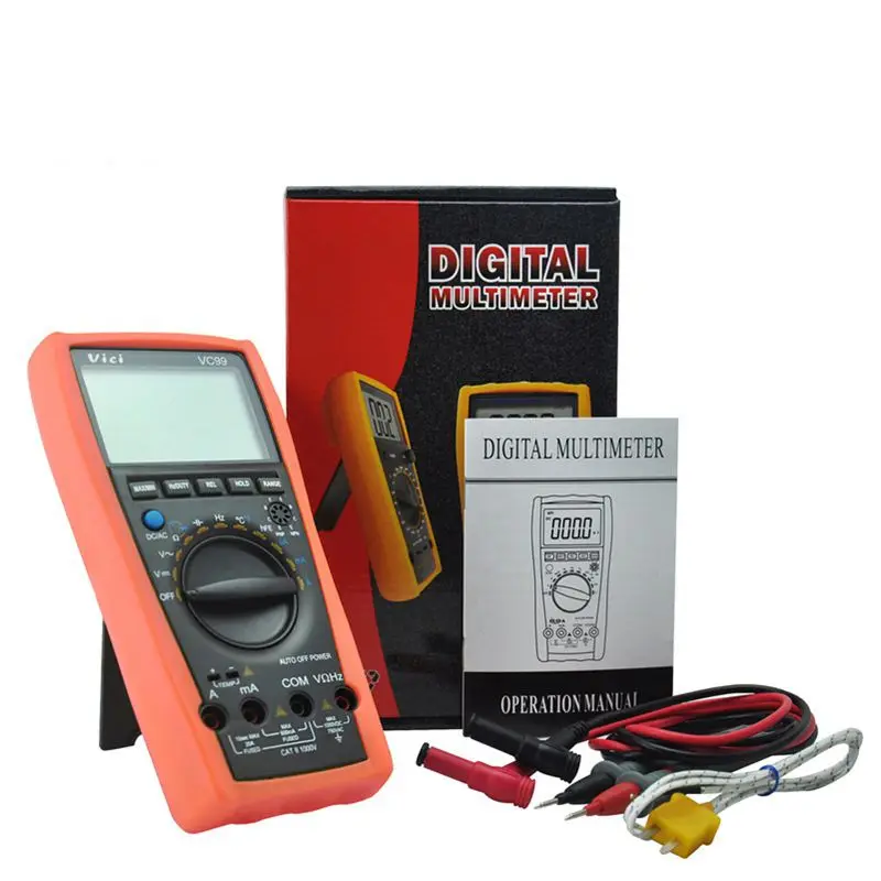 

ViCi VC99 Digital Multimeter Vichy Original 3 6/7 Auto Range DMM AC DC Ammeter Voltmeter Capacitance Resistance TemperatureMeter