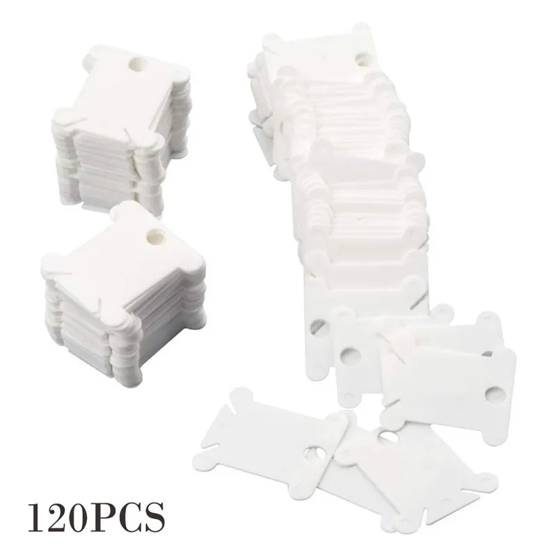 

120Pcs plastic winding board Storage Boards Sewing Supplies Embroidery Floss Craft Thread Bobbin Cross Stitch Storage Holder