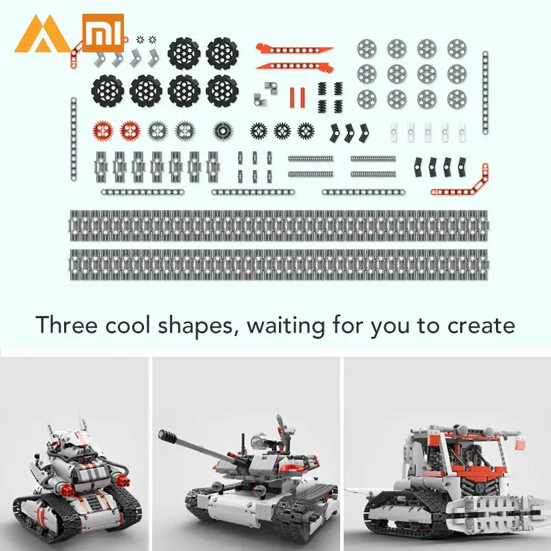  Xiaomi MITU Robot Builder DIY Building Blocks Bluetooth 4.0 Programmable Smart Track Robot Kit APP 