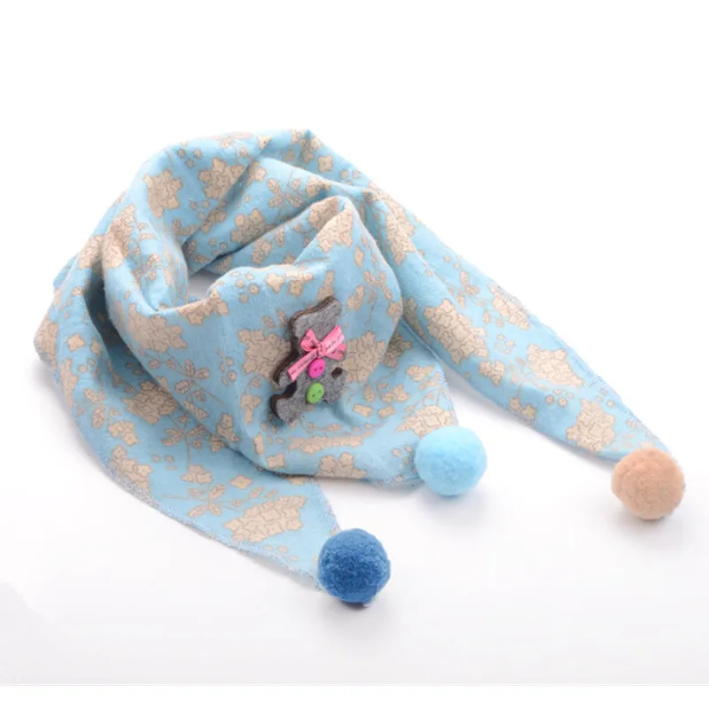 Весенне-осенние детские треугольные шарфы, хлопковый теплый шарф для малышей, детский шарф с круглым вырезом для мальчиков и девочек, красивый детский шарф с воротником