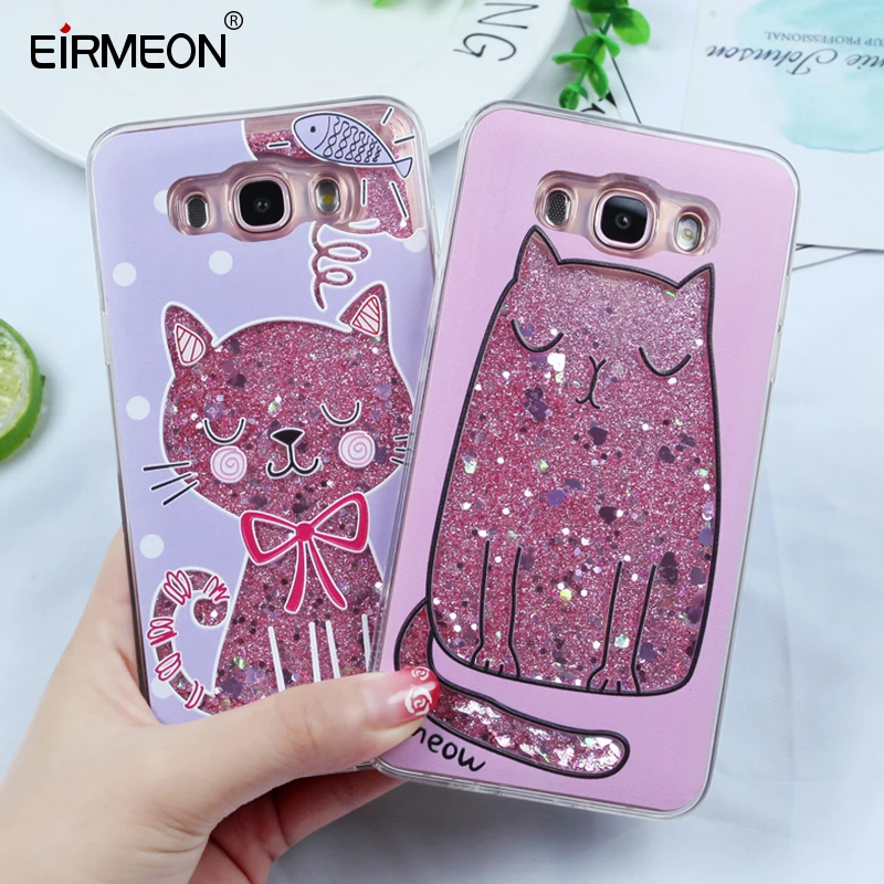 Funda de purpurina líquida Samsung Galaxy 2016 A8 Plus A5 2018 S8 S9 Plus S7 Edge J5 J7 J3 2016 A3 A7 2017, arena movediza dinámica|Fundas - AliExpress