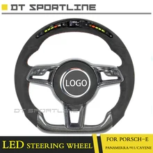Настраиваемый светодиодный руль из углеродного волокна для porsche, обновленная кожа, сменные автомобильные аксессуары для panamera, руль
