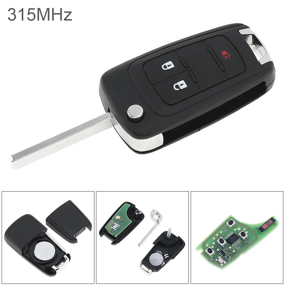 

315MHZ 3 Buttons Portable Keyless Entry Remote Key Fob OHT01060512 for Chevrolet Equinox / Sonic GMC Terrain 2010-2017