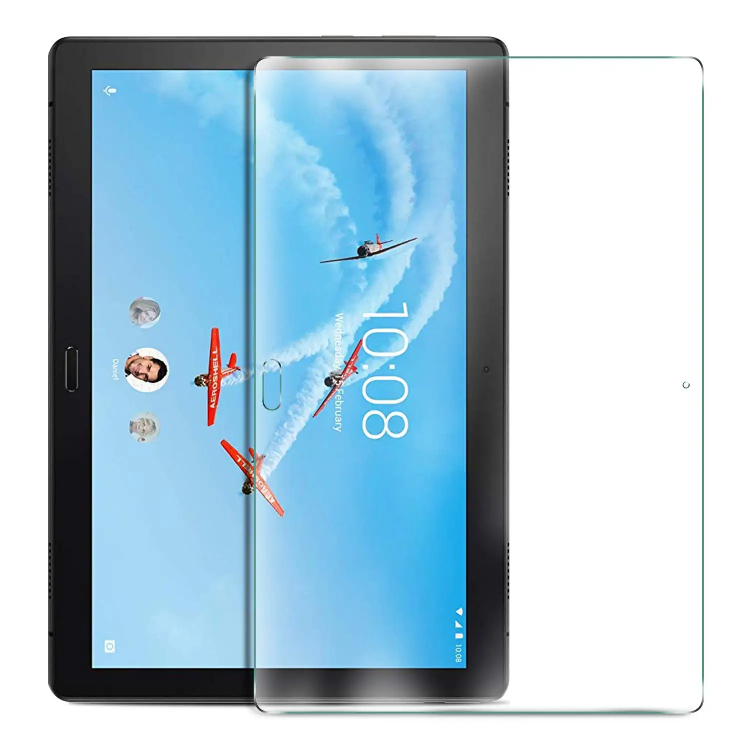 tempered glass Умный чехол для lenovo Tab E10 TB-X104F 10,1, чехол для планшета, откидная подставка из искусственной кожи, чехол для lenovo Tab E10 X104F, чехол - Цвет: tempered glass