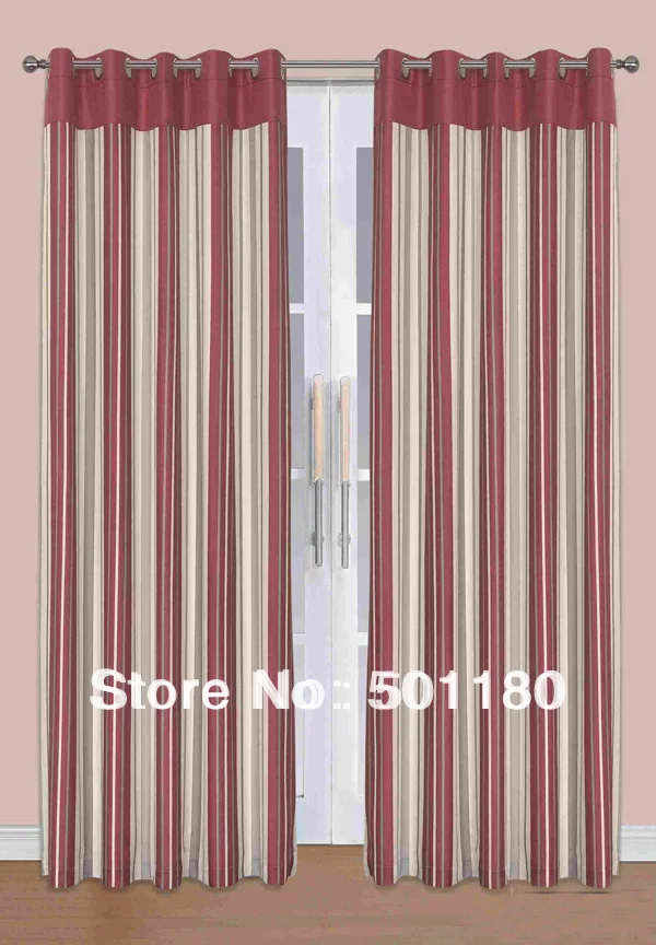 

Free shipping quality curtains normal one pair of eyelet lined curtains 65x90 inch 100% polyester window curtain with grommeter