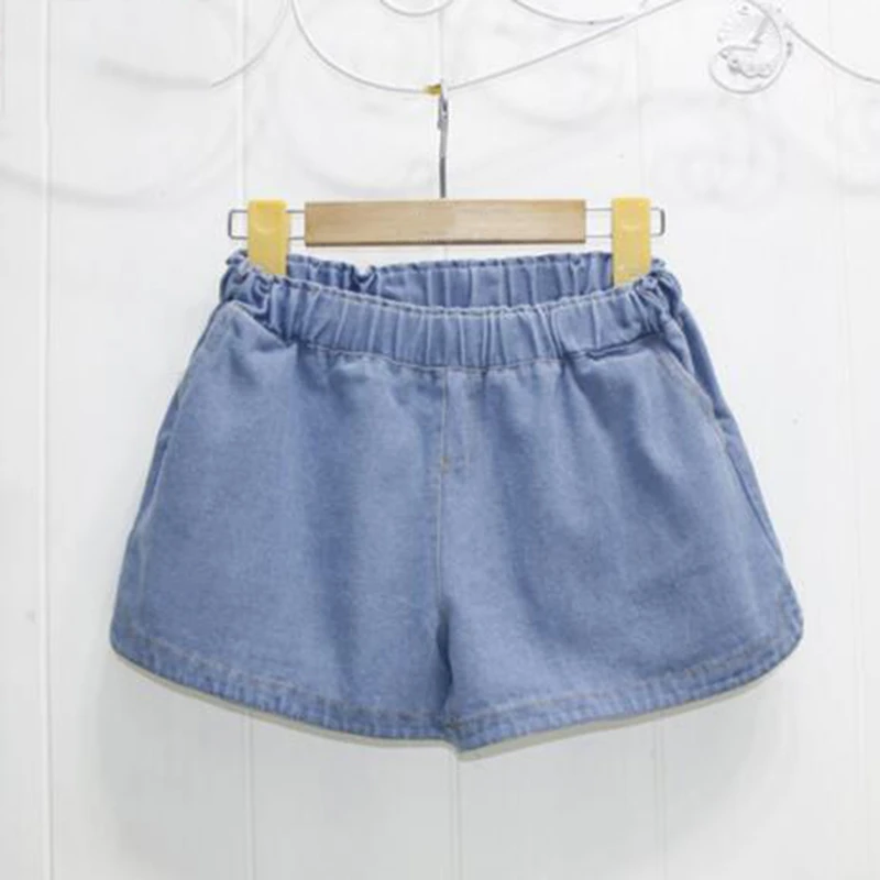 women's clothing stores New Hot Summer Casual Stretch Elastic Shorts Slim High Waist Cotton Solid Color Denim Cuff Jeans Shorts One Size Women Female american eagle shorts