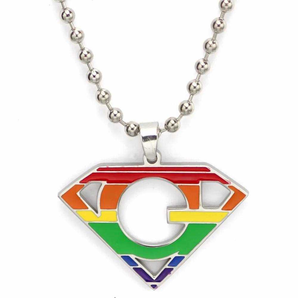Super Gay Rainbow Pride Pendant Necklace Queerks™
