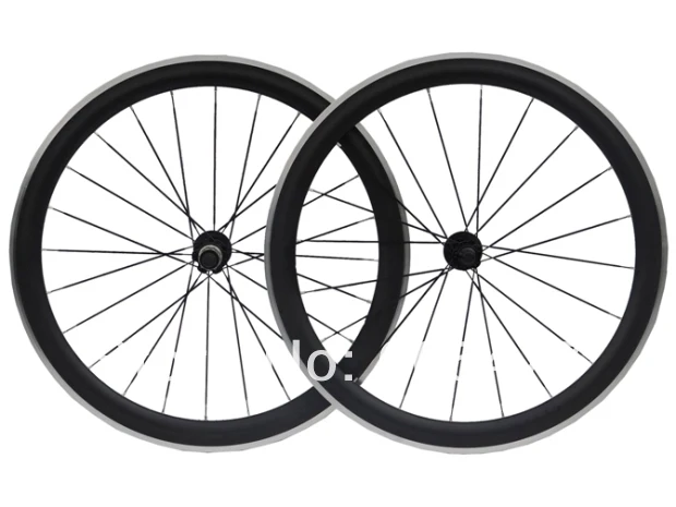 

Clincher Wheelset 50mm - Full Carbon 3k glossy Clincher Rim Alloy Brake Surface Road Bike 700C Wheel set 8/9/10/11's