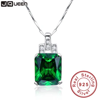 High Quality Emerald Necklace Jewelry 6.95ct Pendant Necklace Vintage Silver 925 Sterling chain jewelry accessories best friend