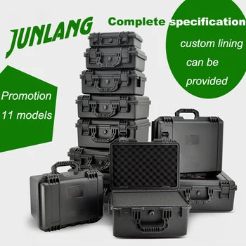 Plastic safety box Photographic instrument Tool case Hardware toolbox Impact resistant sealed waterproof box with pre-cut foam strong plastic box tools shockproof waterproof with foam