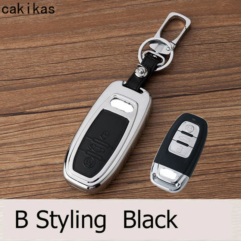 

3 Button Folding Flip Remote Key Case Fob For Audi A2 A3 A4 A6 A6L A8 TT Zinc Leather Keychain Cover