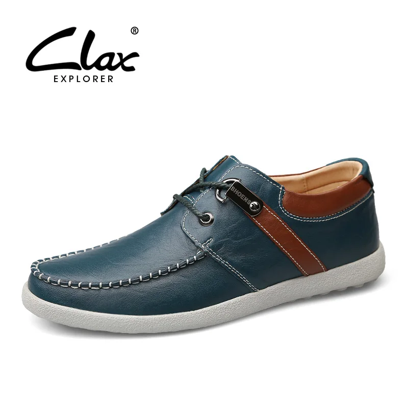 

CLAX Mens Autumn Shoe 2017 Fashion Leather Shoes Leisure Footwear Male Casual British Derby Shoes Designer Handmade Walking Shoe