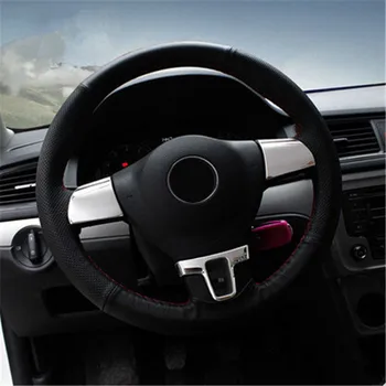 

Cotochsun Car styling steering wheel cover sticker decoration case for Volkswagen Lavida Gran Passat Tiguan Touran Amarok