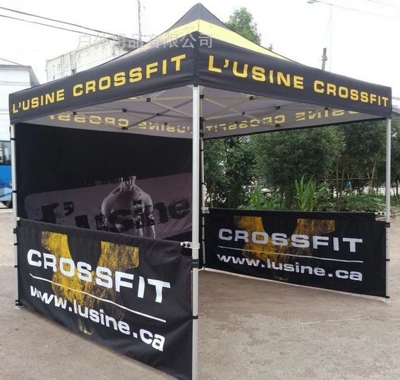 3x3 Pop Up Tent Frame Roof A Full Wall 2 Half Walls With
