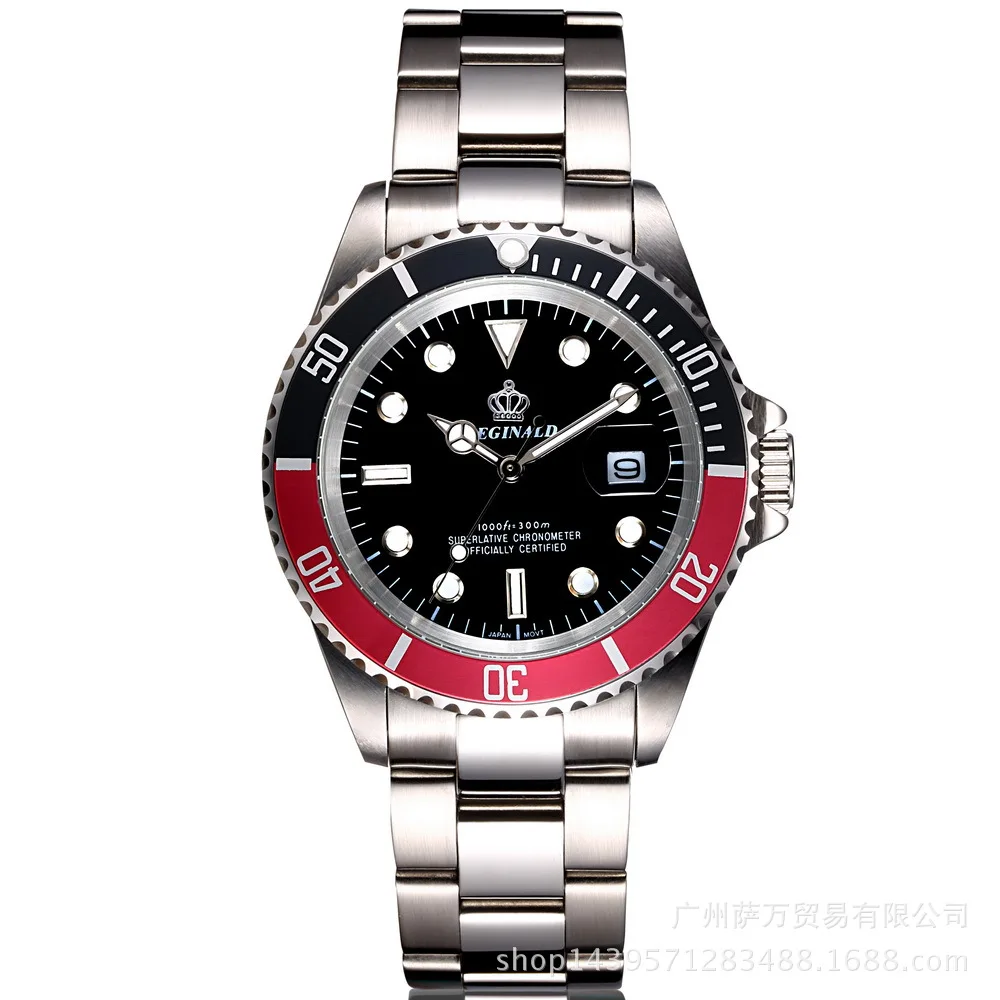 

REGINALD Wrist watches Wrist watches Crown male watch business casual men Steel waterproof calendar Quartz Wrist watches