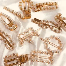 Jujia горный хрусталь заколки для Для женщин заколки для волос с жемчугом Краб заколка для волос для заколки для девочек Головные уборы заколки для волос