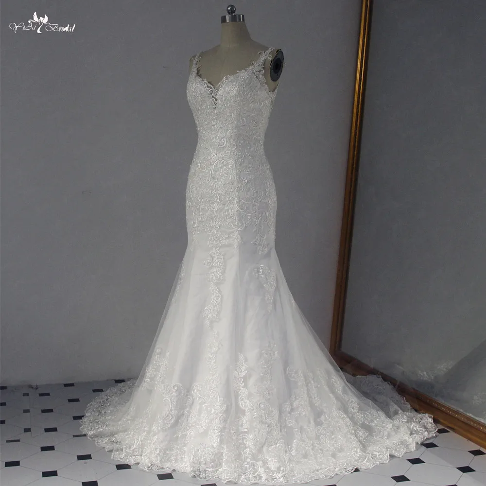 RSW1455 Open Back Backless Wedding Dress Mermaid Wedding Gowns 2018 (4)