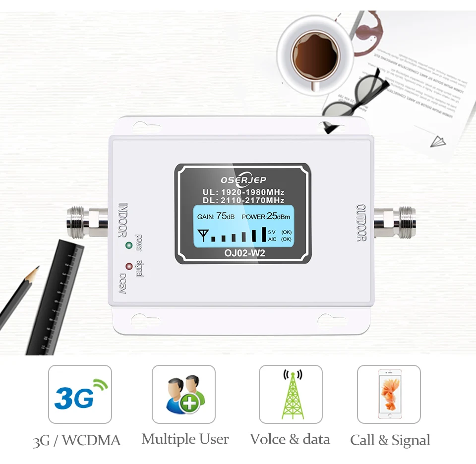 70db 3g 2100 повторитель 2100 МГц повторитель мобильный 2100 МГц усилитель сигнала lcd Mini 3g LTE WCDMA UMTS не включает антенну