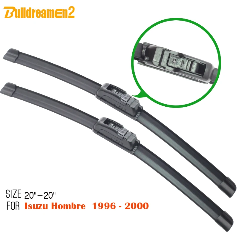 

Buildreamen2 Car Bracketless Windscreen Windshield Wiper Blade Automotive Soft Rubber Wiper 1 Pair For Isuzu Hombre 1996-2000