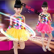 Цвет радуги; цвет розовый, желтый; Размеры 100-160 см; vestidos De Baile; современный танцевальный костюм; юбки