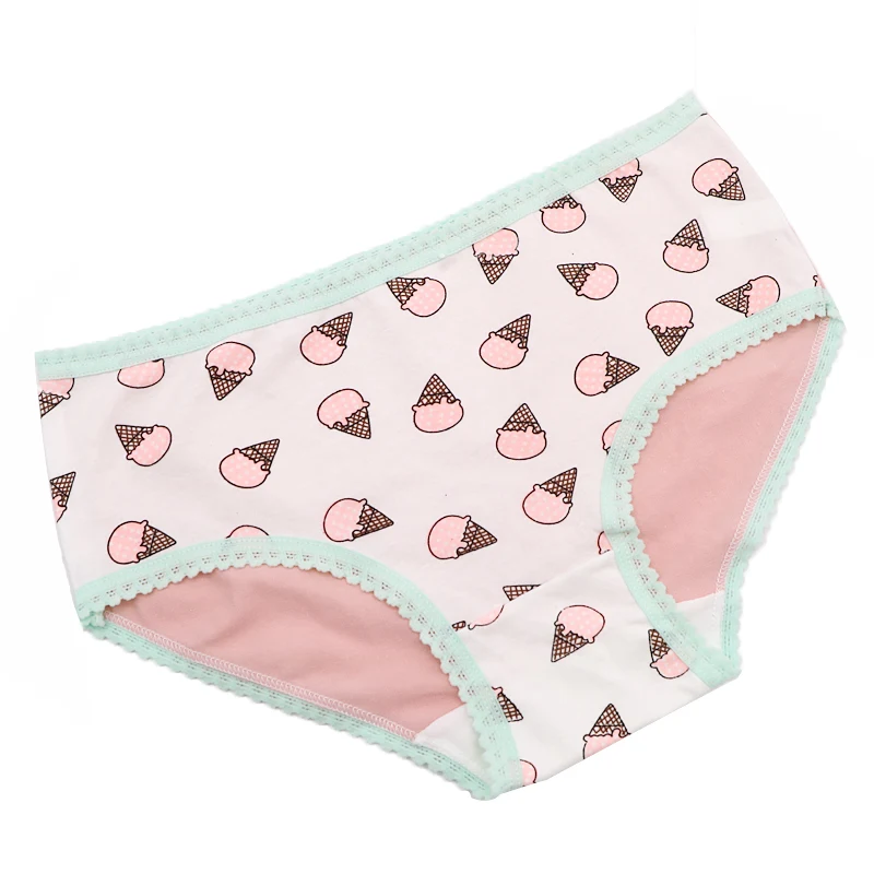 1PC Women Underwear Ice Cream Printed Panties Lady Briefs Panties Intimates Seamless Briefs