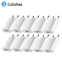 10 шт./лот USB зарядное устройство с европейской вилкой для iPhone X/XS MAX дорожная настенная Быстрая зарядка для мобильных телефонов адаптер для samsung Xiaomi зарядное устройство для телефона