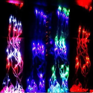 Luzes ao ar Decoração do Natal Guirlandas de Casamento Luzes de Natal Novo! Livre Levou Waterfull ac Led String Luces Navidad Ano 2x2 m 12 led string lights