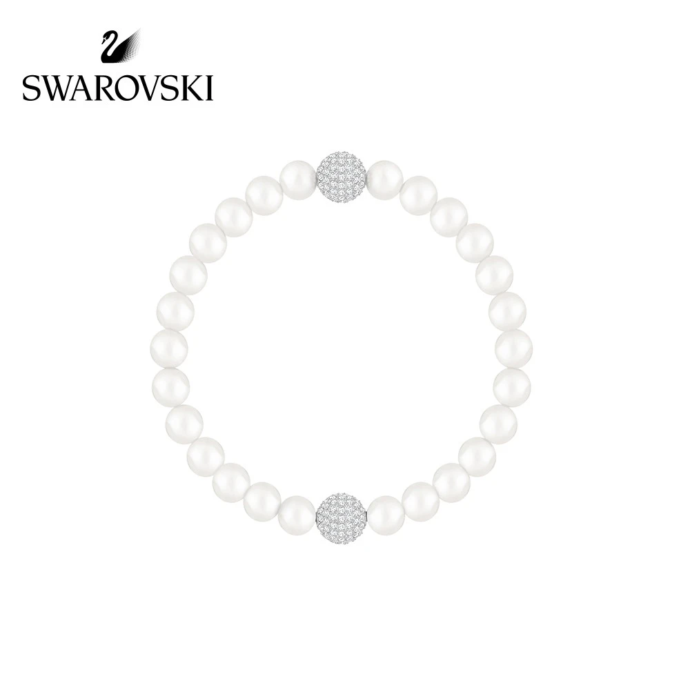 

Original Genuine Swarovski SWA REMIX COLLECTION Elegant Pearl Invisible Magnetic Buckle Bracelet Female Jewelry 5365736