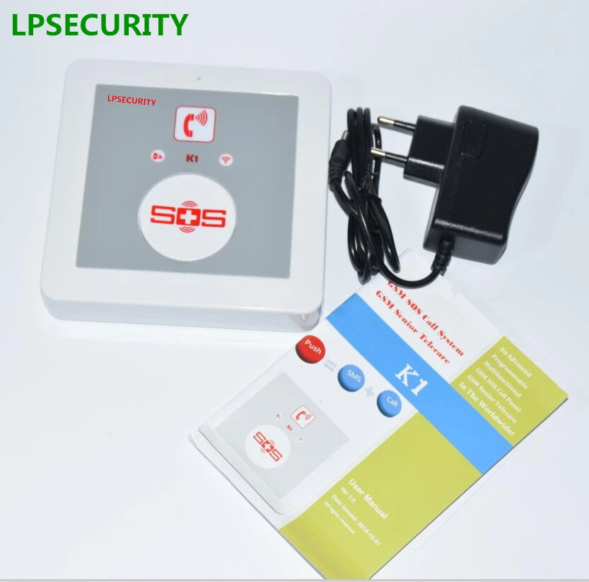 

LPSECURITY GSM SOS Caller Alarm Dialer Alarm Panel SOS Phone Dialer Panel SOS Phone Elderly Phone