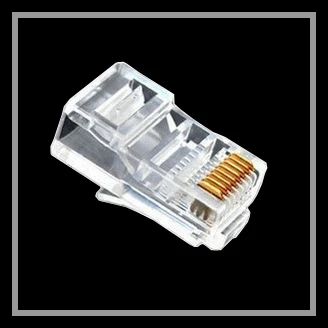 

Wholesale 100PCS/Lot Crystal RJ45 RJ-45 CAT5 8Pin Modular Plug Network Connector Jack DIY